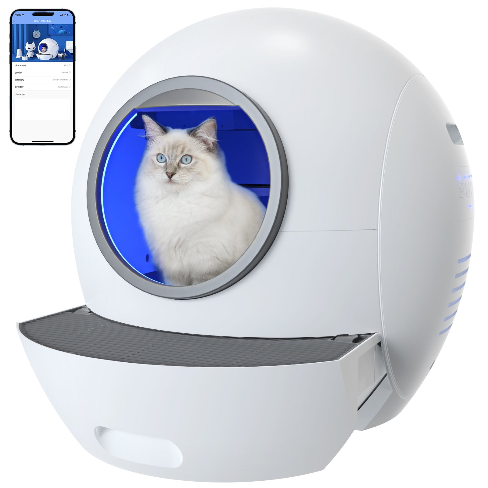 Self-cleaning Cat Litter Box,automatic Litter Box For Multiple Of  Catsone-touch Intelligent Safety Cat Litter Box Easy To Clean.